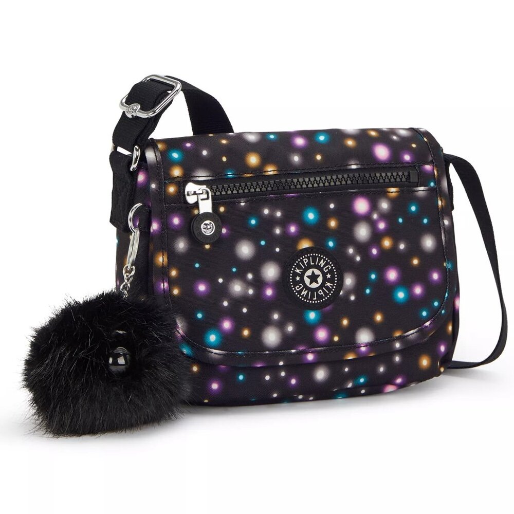 Kipling Sabian Mini Crossbody Bag Multicolor Bright Dots Adjustable Strap NWT